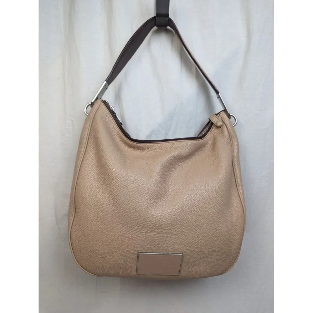 MARC BY MARC JACOBS Ligero Hobo Cameo Nude Leather Shoulder Bag Handbag Purse - Picture 1 of 4